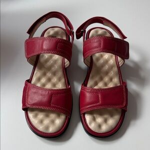 Red Strappy Sandals